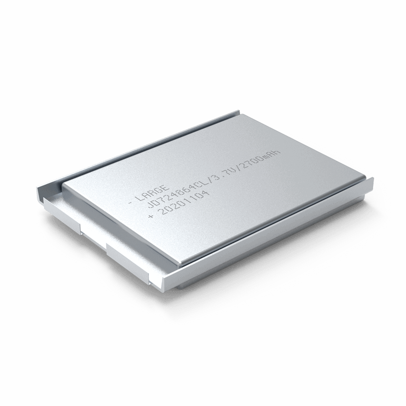 -40℃低溫過針刺JD724864CL 3.7V 2700mAh聚合物鋰電池，3V-8